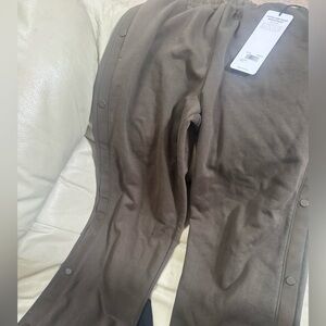 ALO Yoga Olive Green Joggers with Side Buttons